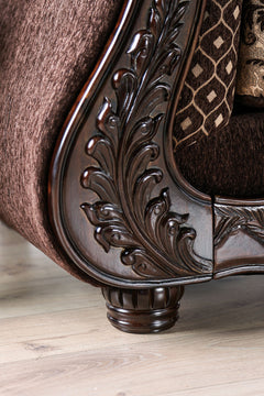 Ronja Dark Brown Loveseat - Ornate Home