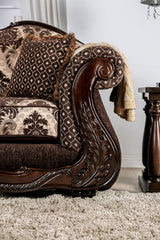Ronja Dark Brown Loveseat - Ornate Home