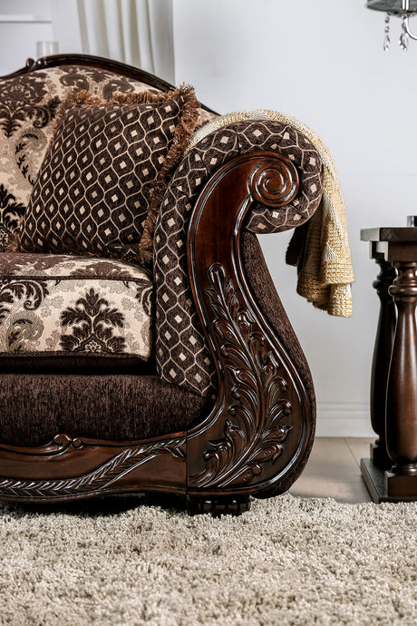 Ronja Dark Brown Loveseat - Ornate Home