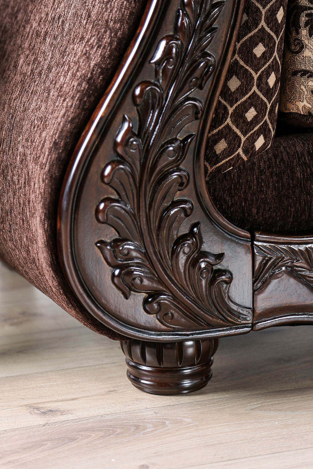 Ronja Dark Brown Sofa & Loveseat - Ornate Home