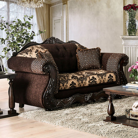 Ronja Dark Brown Sofa & Loveseat - Ornate Home
