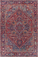 Ronneby Red Traditional Area Rug - Ornate Home