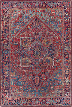 Ronneby Red Traditional Area Rug - Ornate Home