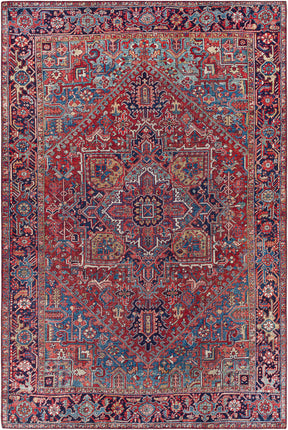 Ronneby Red Traditional Area Rug - Ornate Home