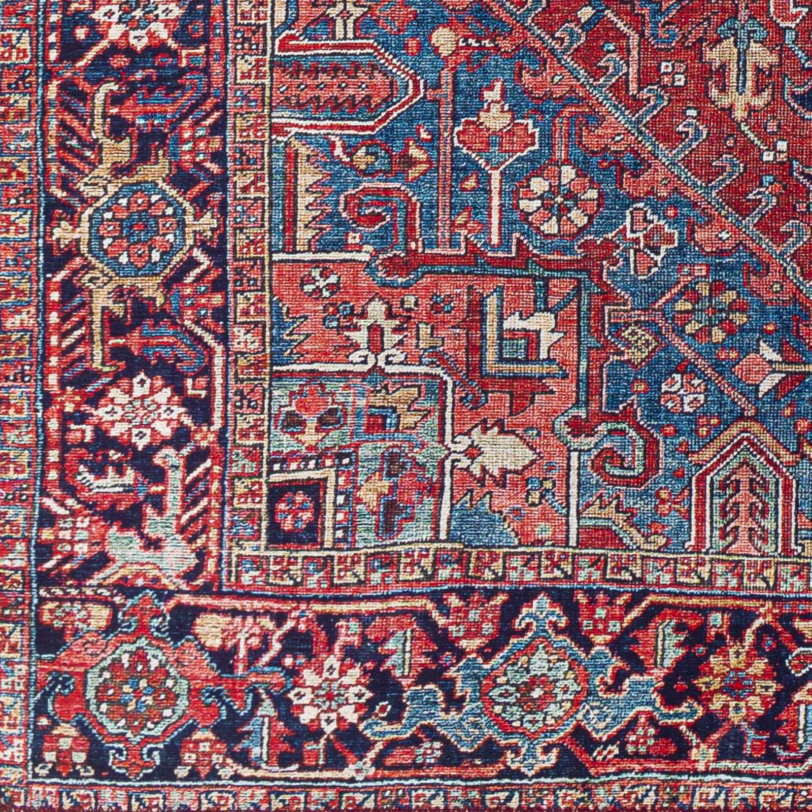 Ronneby Red Traditional Area Rug - Ornate Home