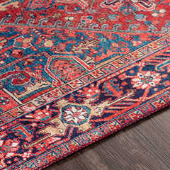 Ronneby Red Traditional Area Rug - Ornate Home