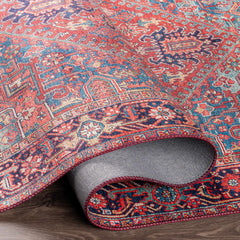 Ronneby Red Traditional Area Rug - Ornate Home
