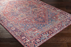 Ronneby Red Traditional Area Rug - Ornate Home