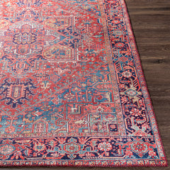 Ronneby Red Traditional Area Rug - Ornate Home
