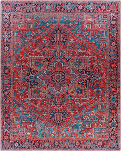 Ronneby Red Traditional Area Rug - Ornate Home