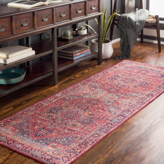Ronneby Red Traditional Area Rug - Ornate Home