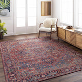 Ronneby Red Traditional Area Rug - Ornate Home