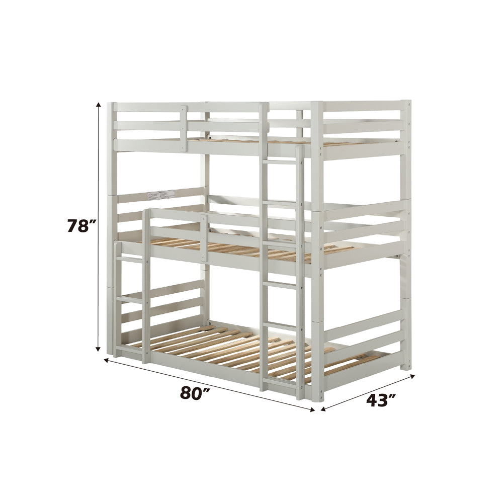 Ronnie Triple Bunk Bed - Twin - Ornate Home