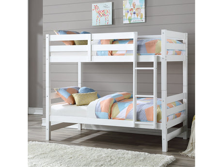Ronnie White Bunk Bed (Twin/Twin) - Ornate Home