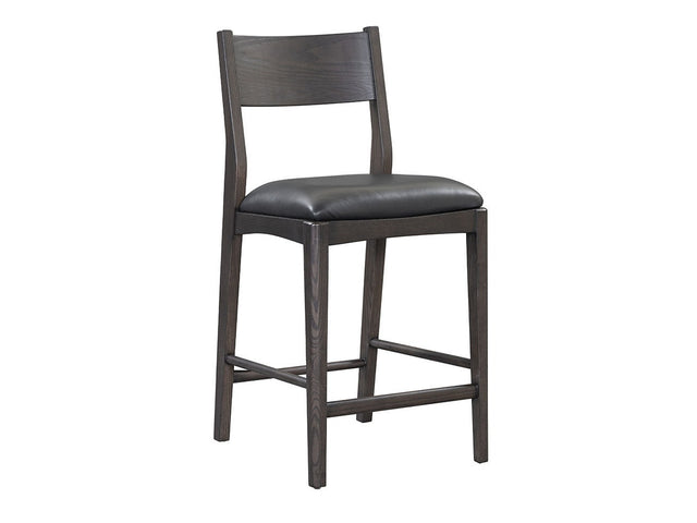 Rooney Ash Leather/Wood Counter Stool - Ornate Home