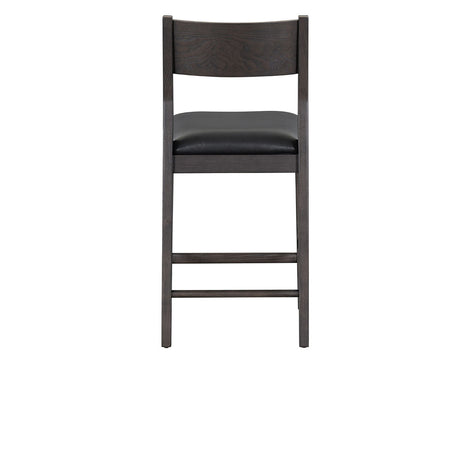 Rooney Ash Leather/Wood Counter Stool - Ornate Home