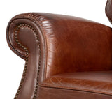 Roosevelt Brown Leather Recliner - Ornate Home