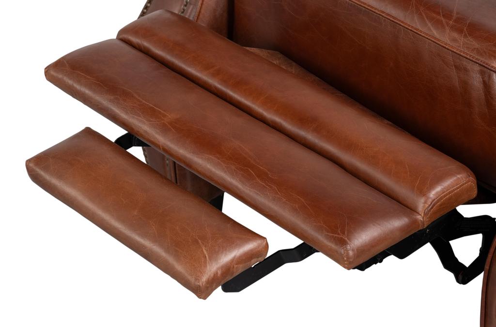 Roosevelt Brown Leather Recliner - Ornate Home