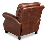 Roosevelt Brown Leather Recliner - Ornate Home