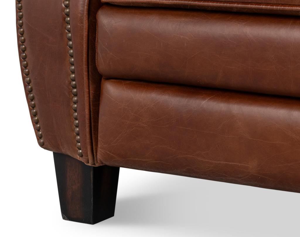 Roosevelt Brown Leather Recliner - Ornate Home
