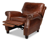Roosevelt Brown Leather Recliner - Ornate Home