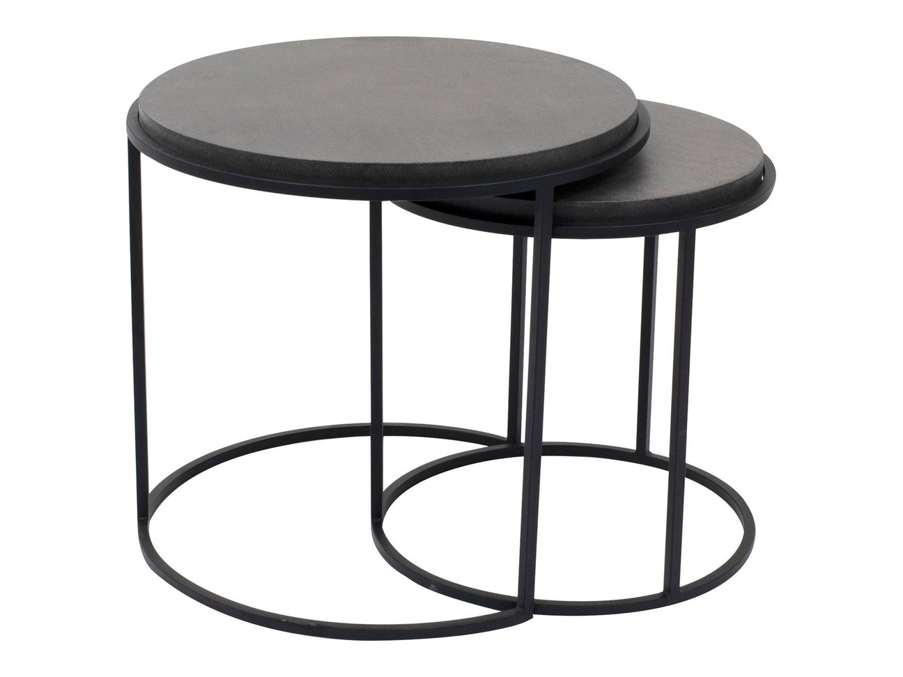 Roost Black Nesting Tables Set Of 2 - Ornate Home