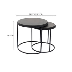 Roost Black Nesting Tables Set Of 2 - Ornate Home