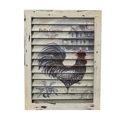 Rooster Window Shutter Wall Decor - Ornate Home