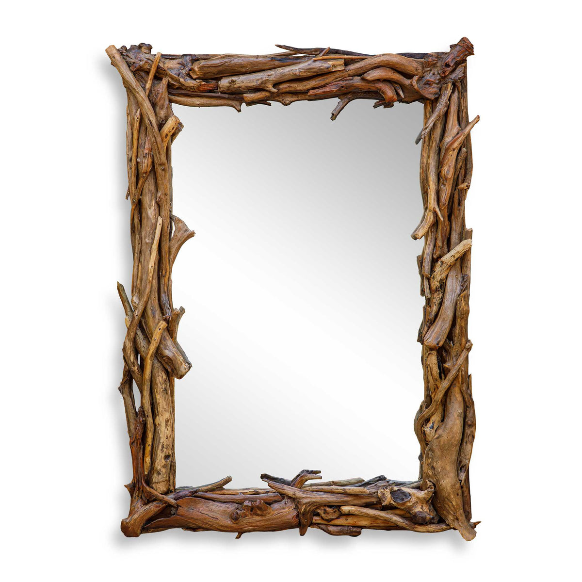 Rooted Reflection Woodtone Natural Mirror - Ornate Home