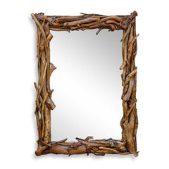 Rooted Reflection Woodtone Natural Mirror - Ornate Home
