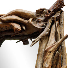 Rooted Reflection Woodtone Natural Mirror - Ornate Home