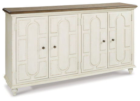 Roranville Antique White Accent Cabinet - Ornate Home