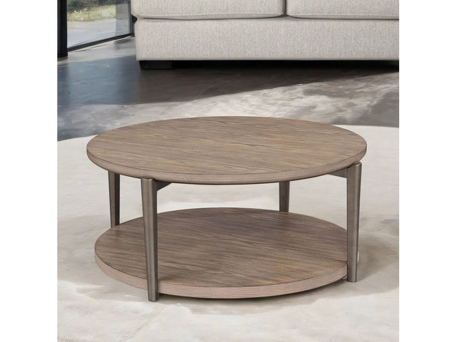 Roros Natural Round Cocktail Table - Ornate Home