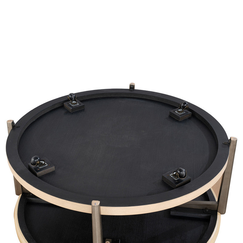 Roros Natural Round Cocktail Table - Ornate Home