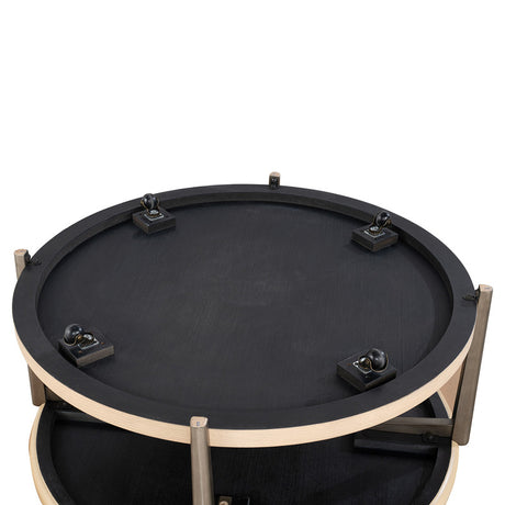 Roros Natural Round Cocktail Table - Ornate Home