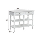 Rorratt Faux Marble & White Kitchen Island - Ornate Home