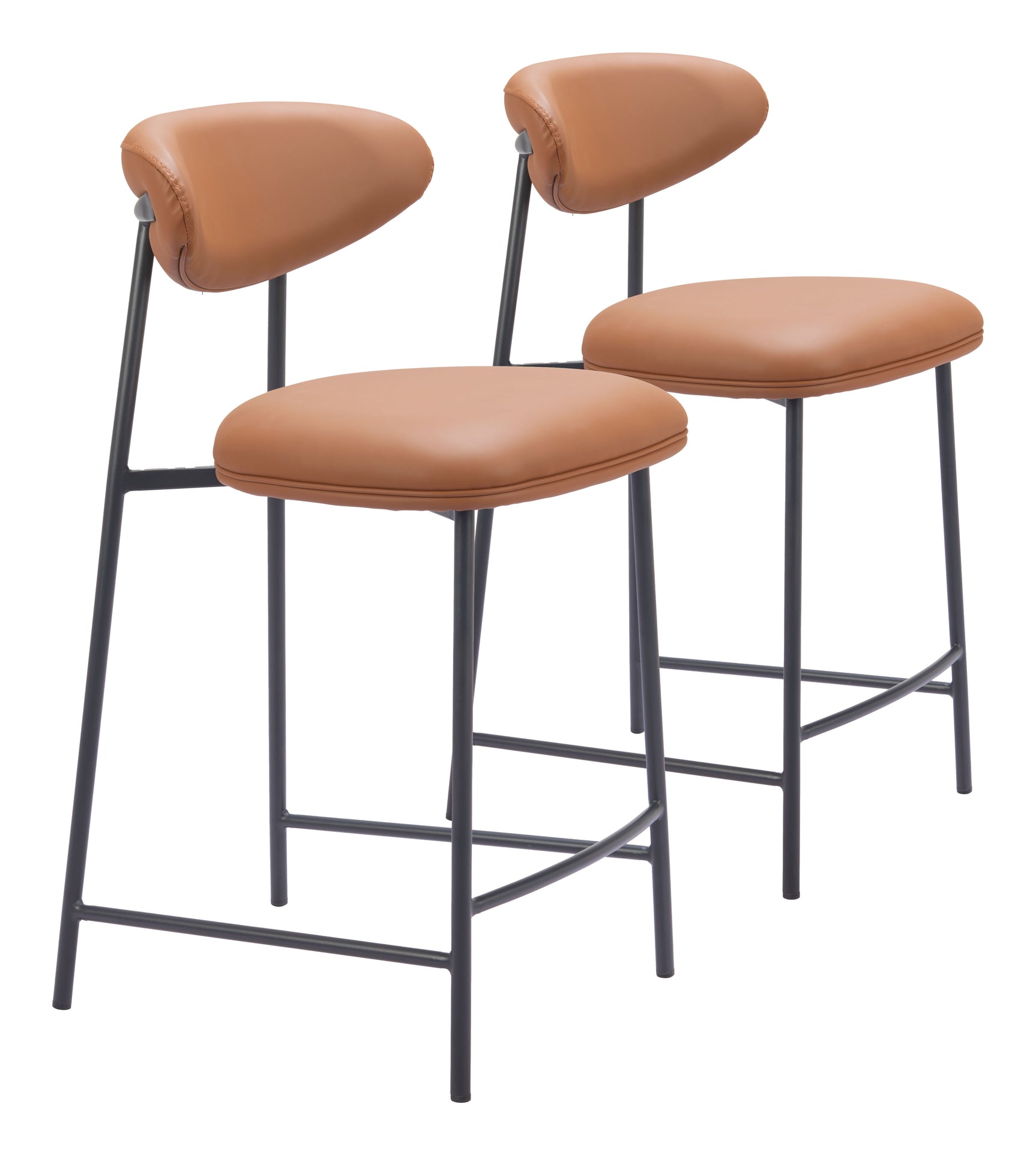 Rorun Brown Counter Stool (Set of 2) - Ornate Home