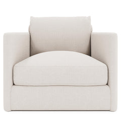 Rory Ivory Swivel Chair Without Pillows - Ornate Home