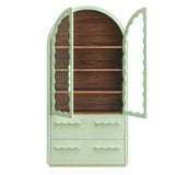 Rory Sage Walnut 76 Inch Arched Display Cabinet