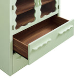 Rory Sage Walnut 76 Inch Arched Display Cabinet