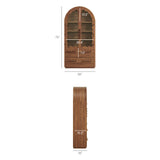 Rory Walnut 76 Inch Arched Kitchen Pantry Display Cabinet - Ornate Home