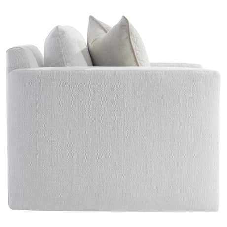 Rory White/Cream Fabric Swivel Chair - Ornate Home