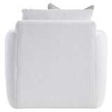 Rory White/Cream Fabric Swivel Chair - Ornate Home