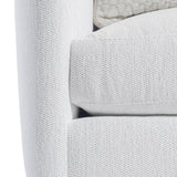 Rory White/Cream Fabric Swivel Chair - Ornate Home