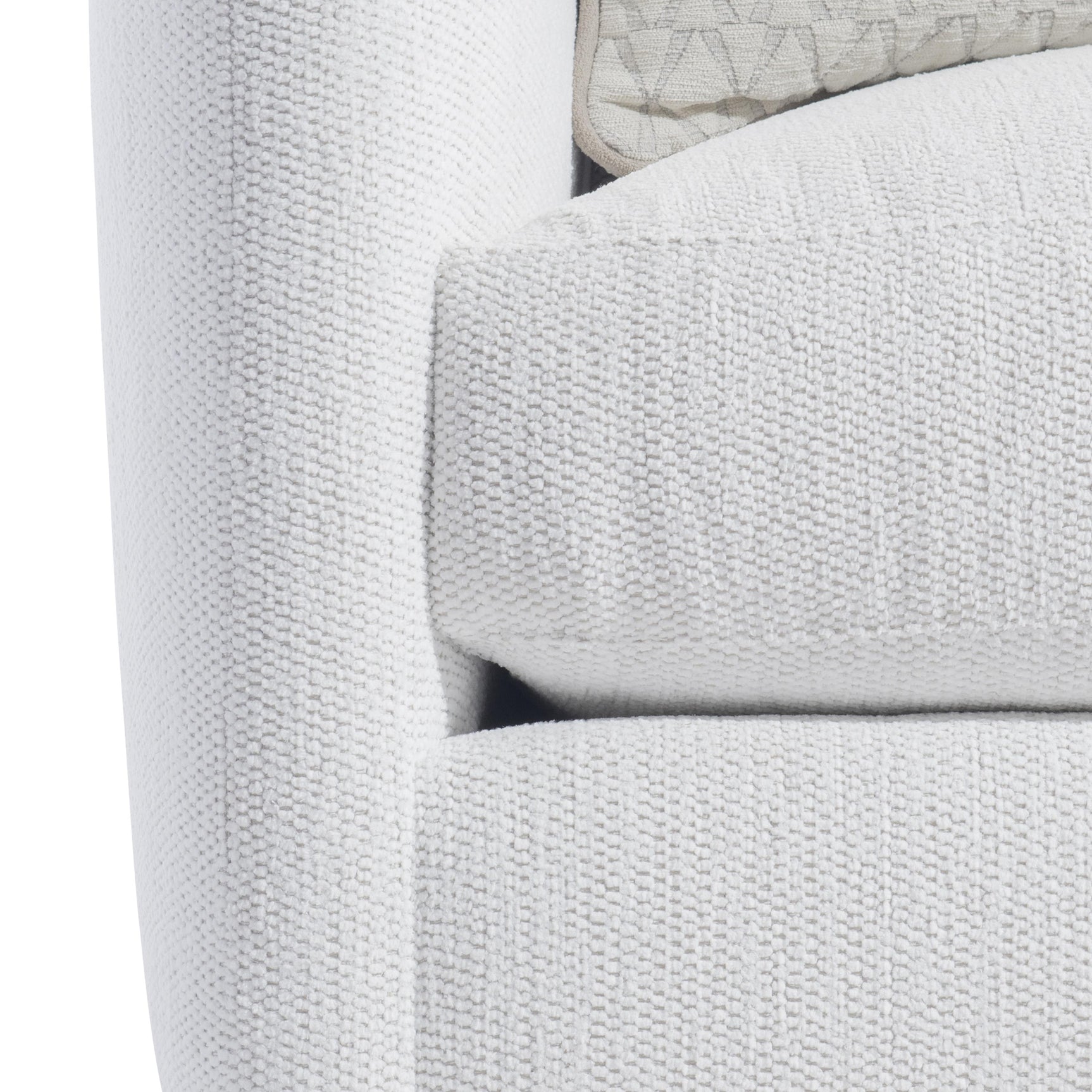 Rory White/Cream Fabric Swivel Chair - Ornate Home