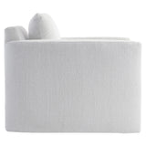 Rory White/Cream Fabric Swivel Chair - Ornate Home