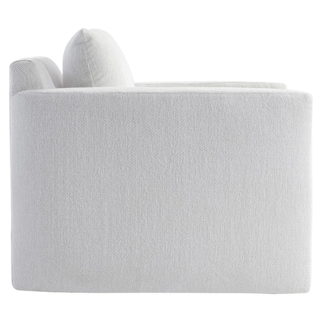 Rory White/Cream Fabric Swivel Chair - Ornate Home