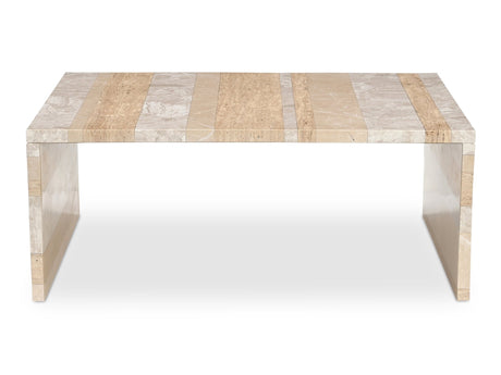 Rosa Multicolor Marble Coffee Table - Ornate Home