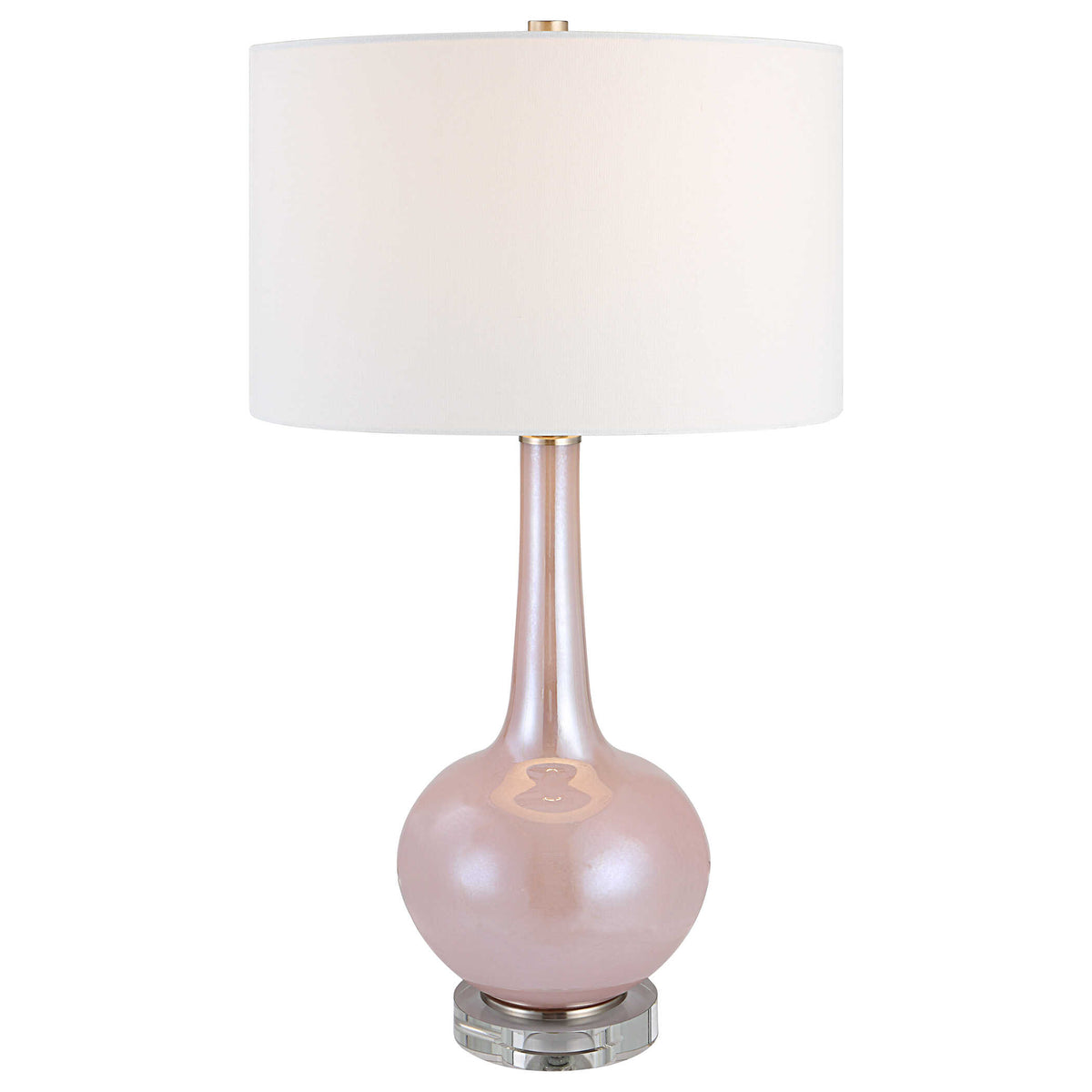 Rosa Pink Glass Table Lamp - Ornate Home