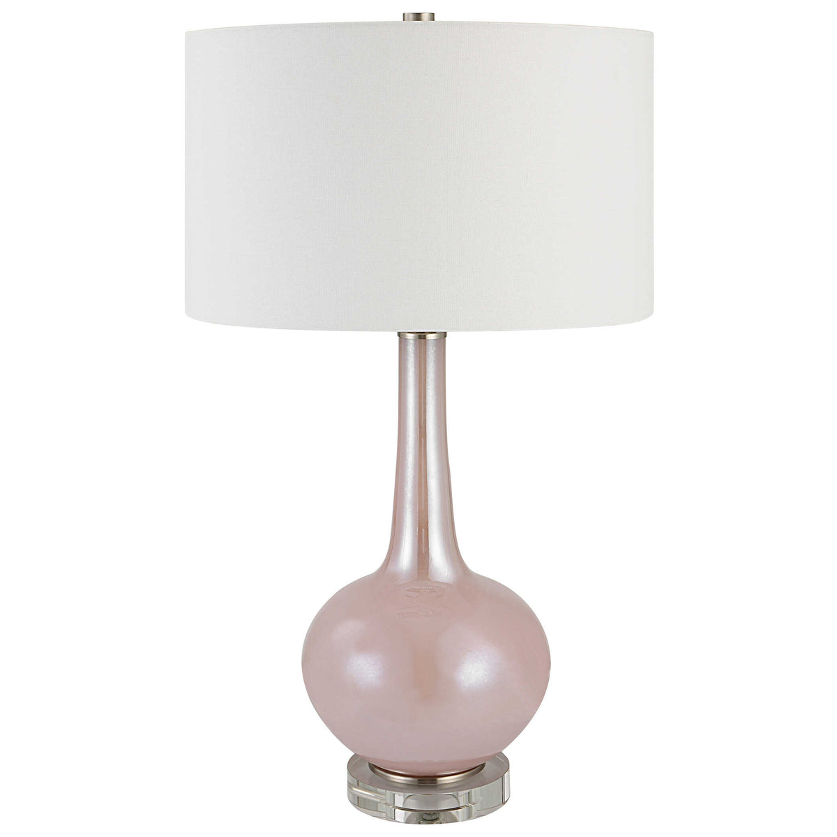 Rosa Pink Glass Table Lamp - Ornate Home